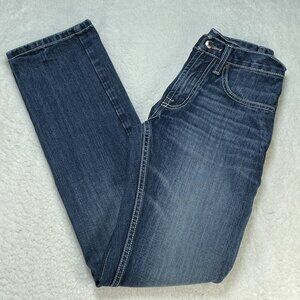 Cinch Jeans Mens 27x34 Blue White Label Rigid Relaxed Fit Straight Leg Stonewash